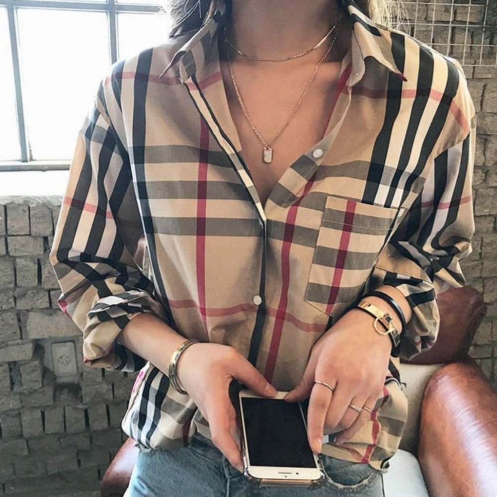 Printed Strip Classic Blouse